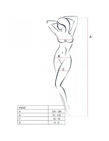 Passion Woman Bs020 Bodystocking Negro Talla Unica
