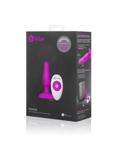 B-Vibe Novice Control Remoto Anal Plug Fuchsia