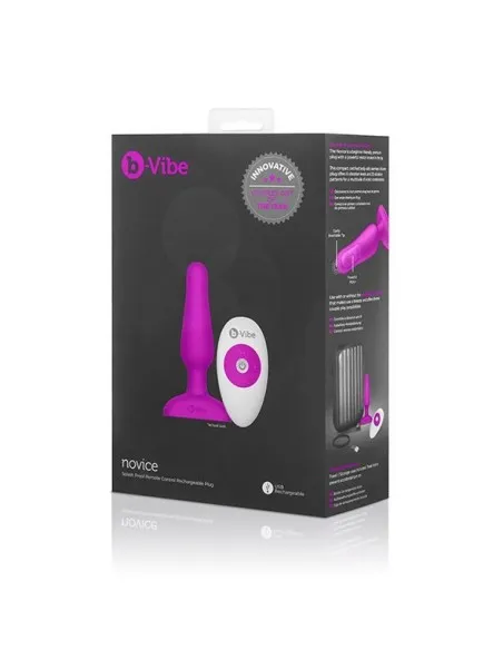 B-Vibe Novice Control Remoto Anal Plug Fuchsia
