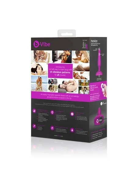 B-Vibe Novice Control Remoto Anal Plug Fuchsia