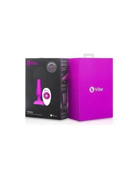 B-Vibe Novice Control Remoto Anal Plug Fuchsia