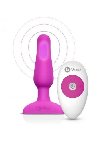 B-Vibe Novice Control Remoto Anal Plug Fuchsia