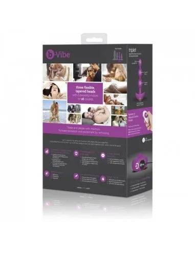 B-Vibe -Triplet Anal Control Remoto Beads Rosa