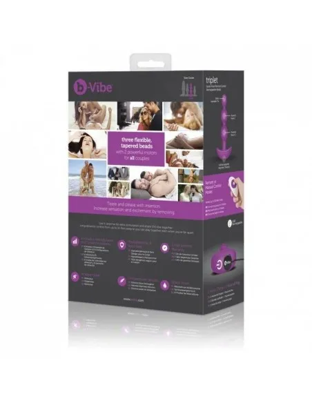 B-Vibe -Triplet Anal Control Remoto Beads Rosa