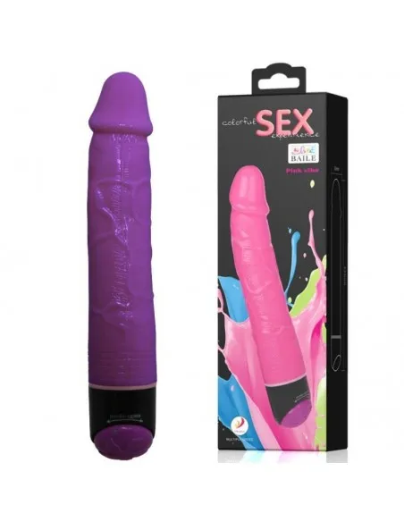 Colorful Sex Vibrador Realistico Lila 23 Cm