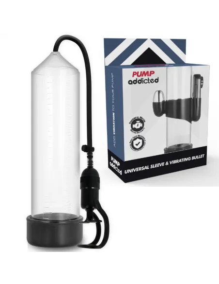 Pump Addicted Bomba Erección Rx5 Transparente Con Vibrador