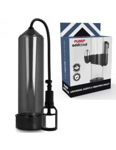 Pump Addicted Bomba Erección Rx7 Negro Con Vibrador