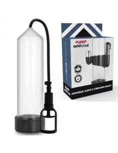 Pump Addicted Bomba Erección Rx7 Transparente Con Vibrador