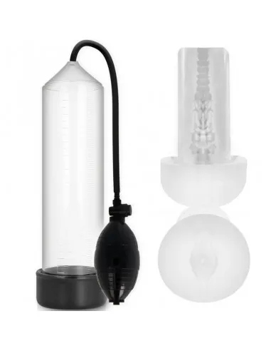 Pump Addicted Rx3 Bomba Erección Negro Con Masturbador