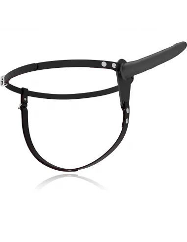 Fetish Submissive Arnés Silicona Negro 15Cm