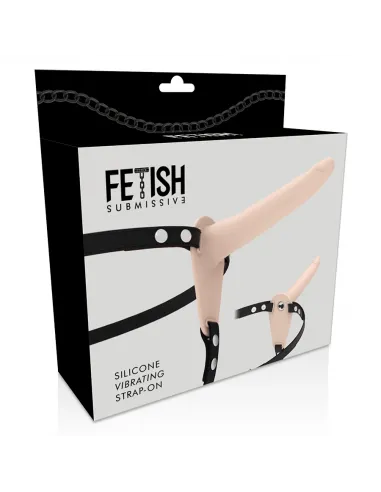 Fetish Submissive Arnés Vibrador Silicona Flesh 15Cm