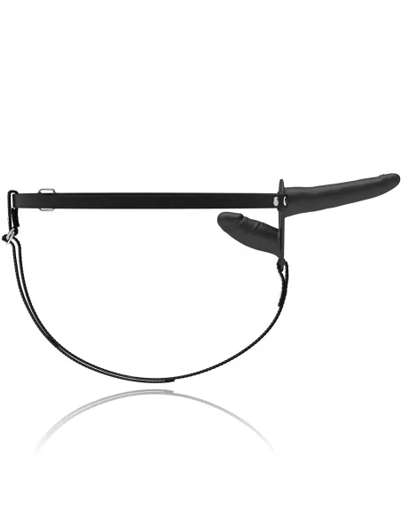 Fetish Submissive Arnés Doble Penetración Vibrador Negro