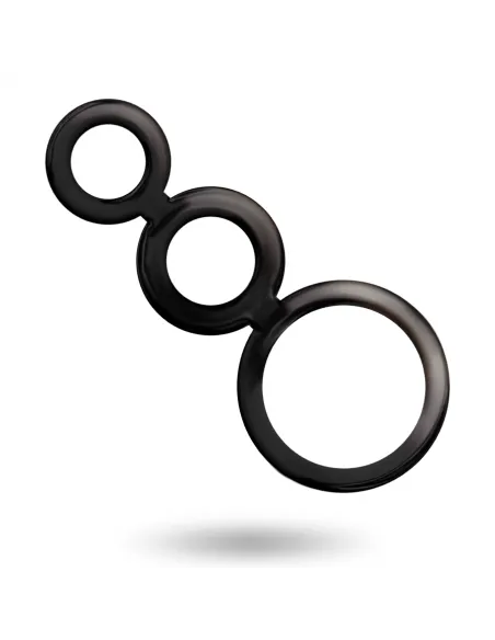 Addicted Toys Set  Anillos Pene Y Testiculos Negro