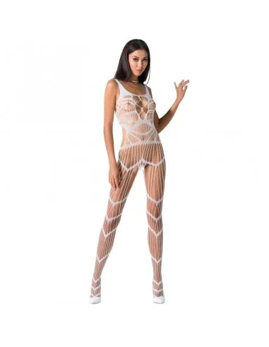 Passion Woman Bs058 Bodystocking Blanco Talla Unica