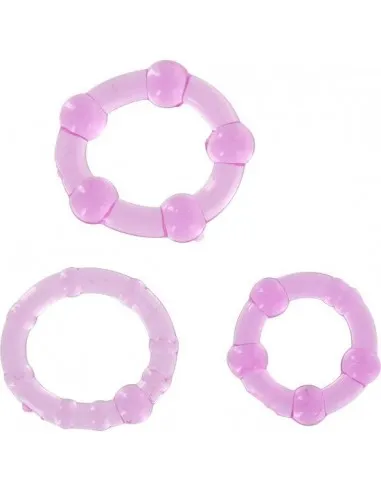 Sevencreations Juego Tres Anillos Pene Lila