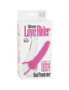 Calex Dual Penetrator Dildo Con Arnes Rosa 2