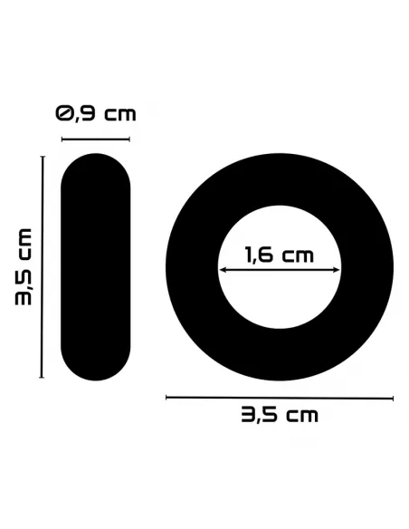 Powering Super Flexible Y Resistente Anillo Pene  3.5Cm Clear