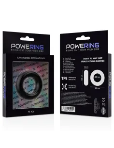 Powering Super Flexible Y Resistente Anillo Pene  5.5Cm Pr06 Negro 2
