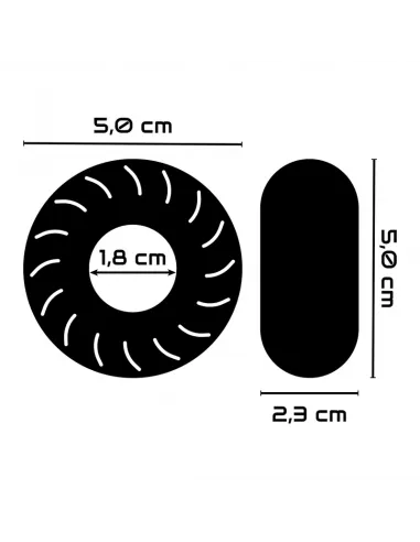 Powering Super Flexible Y Resistente Anillo Pene  5Cm Pr08 Negro