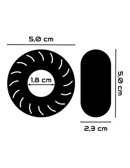 Powering Super Flexible Y Resistente Anillo Pene  5Cm Pr08 Negro