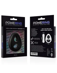 Powering Super Flexible Y Resistente Anillo Pene Y Testiculos  Pr13  Negro 2