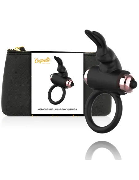 Coquette Cock Ring Anillo Vibrador Negro / Gold