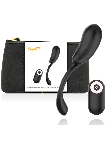 Coquette Huevo Control Remoto Recargable Negro / Gold