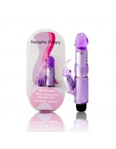 Vibrador C/Estimulador Lila Regulable