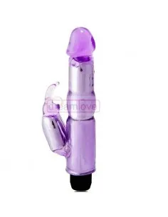 Vibrador C/Estimulador Lila Regulable 2