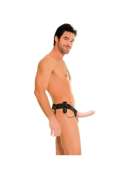 Fetish Arnes Hueco Vibrador Para El Y Ella Natural 14Cm