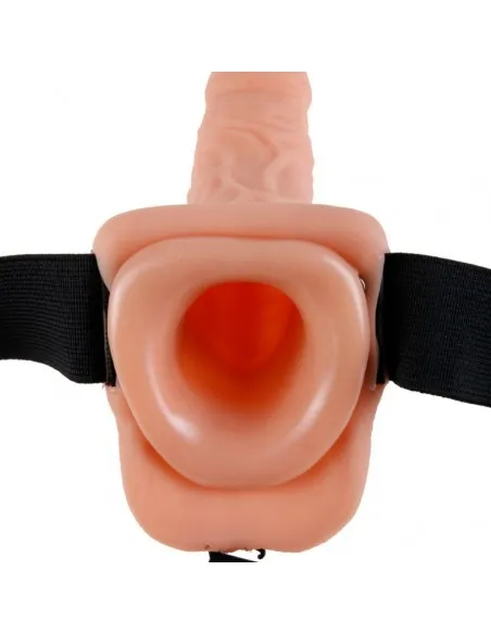 Fetish Fantasy Series 9" Hollow Strap-On With Balls 22.9Cm Natural