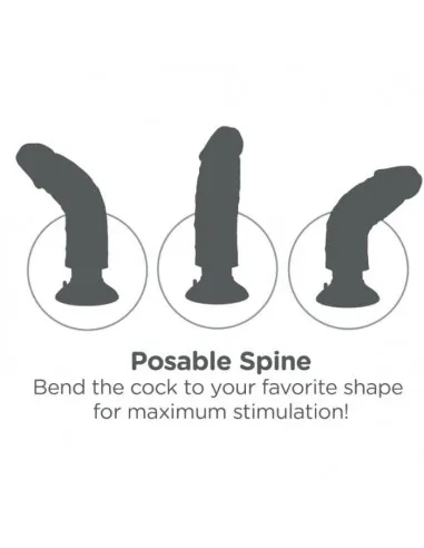 Dildo Vibrador King Cock 17.78 Cm Natural