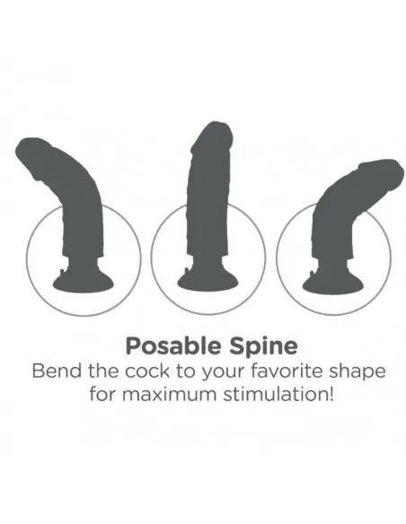 Dildo Vibrador King Cock 17.78 Cm Natural