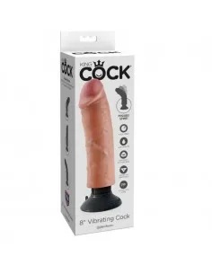 Dildo Vibrador King Cock 20.32 Cm Natural
