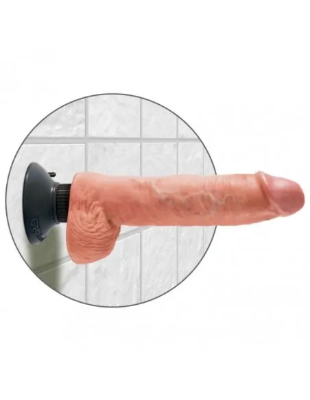 Dildo Vibrador King Cock Con Testiculos 25.5 Cm Color Carne