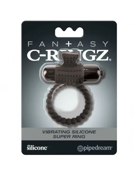 Fantasy C-Ring Anillo Vibrador De Silicona Negro