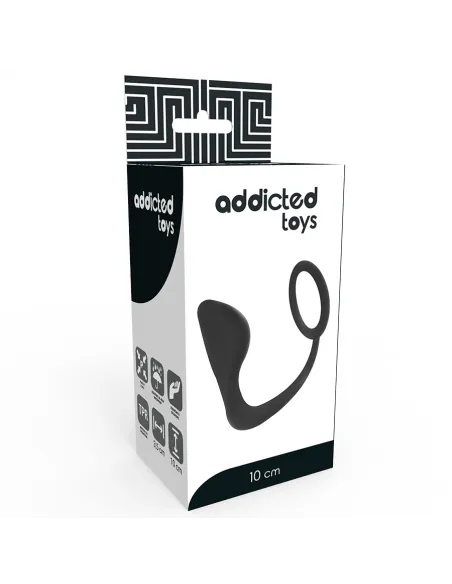 Addicted Toys Plug Anal Con Anillo Pene Negro
