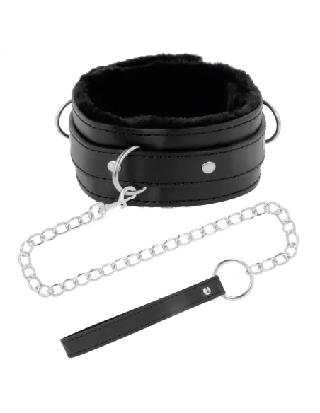 Darkness Collar Confortable De Postura Con Cadena Leather