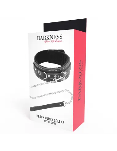 Darkness Collar Leather Con Correa Alta Calidad