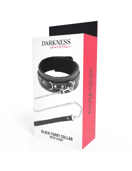 Darkness Collar Leather Con Correa Alta Calidad