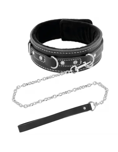 Darkness Collar Leather Con Correa Alta Calidad
