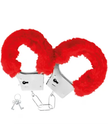 Darkness Esposas Metal Forradas Rojo