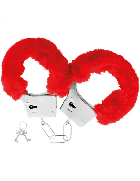 Darkness Esposas Metal Forradas Rojo