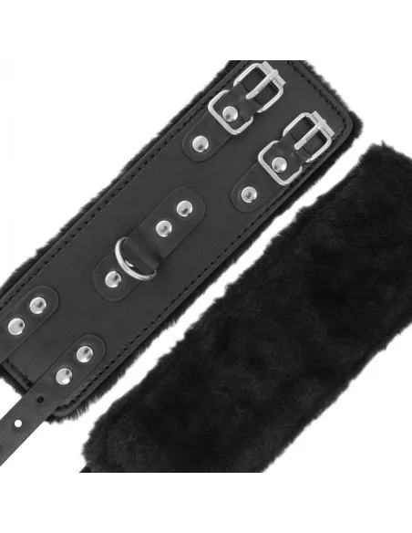 Darkness  Esposas Cuero Con Forro Ajustables Negro