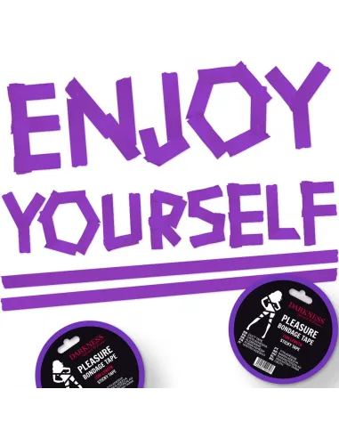 Darkness Cinta Para Bondage Lila Adhesiva 15M