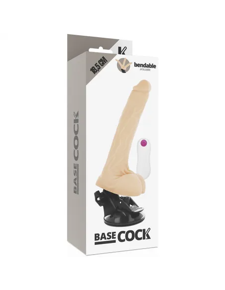 Basecock Vibrador Articulable Control Remoto Natural 18.5Cm