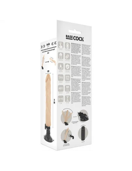Basecock Realistic Vibrador Control Remoto Natural 21Cm