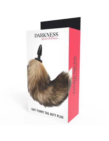 Darkness Cola Natural Con Plug Anal Silicona 10Cm