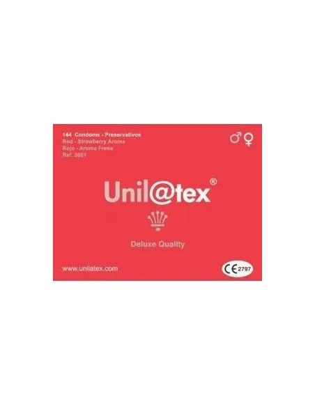 Unilatex Preservativos Rojos/Fresa 144 Uds