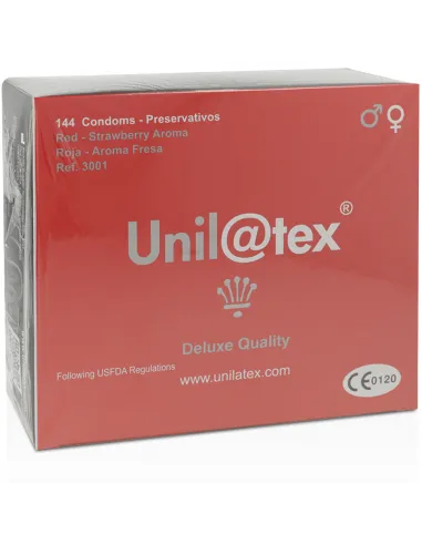 Unilatex Preservativos Rojos/Fresa 144 Uds